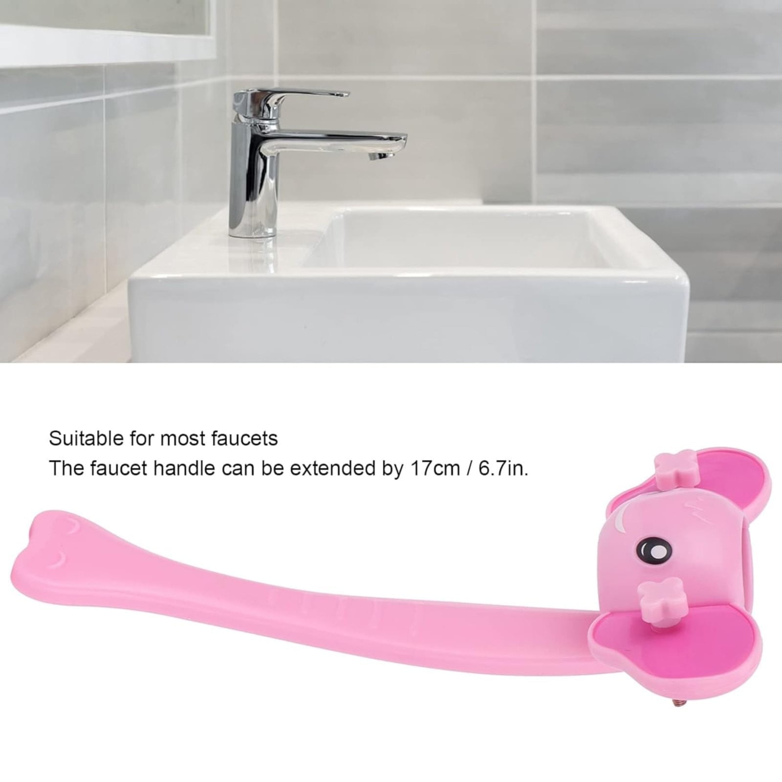 Chǐldrən's Hand Washing Extender Pink, 1x Chǐldrən's Hand Washing Extender Faucet Handle Extender Faucet Extender for Kids Handle Extender for Bathroom — image 6