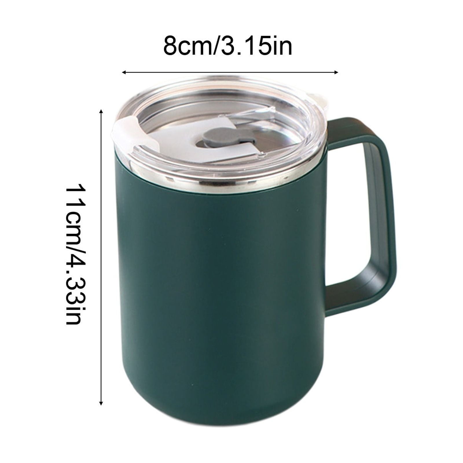 Insulated Coffee Mug with Handle & Lid - 17oz Stainless Steel Travel Tumbler, Double Wall Vacuum (Black) by 23_【Discounted】 Now at a Lower Price - Limited Time — image 4