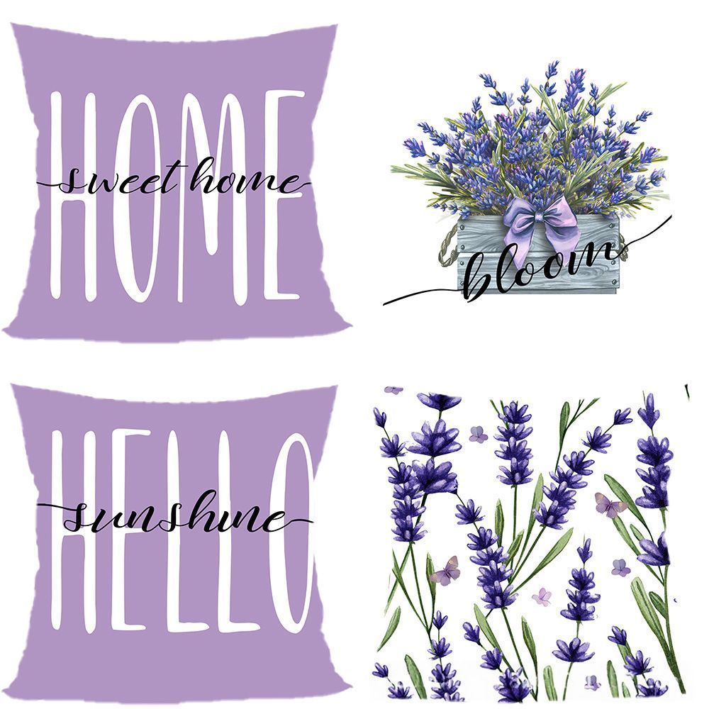 4PC Festive Home Pillow Cover Fit For Halloween & Christmas, Style‑90, Suitable For Sofa, Living Room, Bedroom, 45 × 45cm, Pillow Insert Not Included