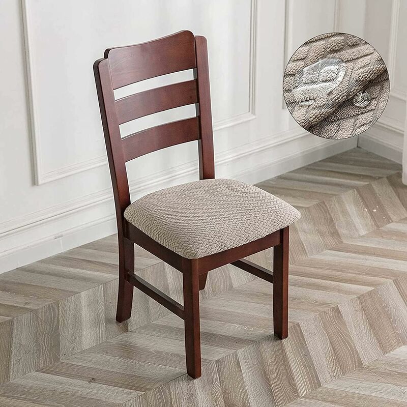 Chair Cover 2/4 Pieces Chair Cushion Cover Waterproof Chair Seat Cover Removable Washable Jacquard Elastic Chair Seat — image 3