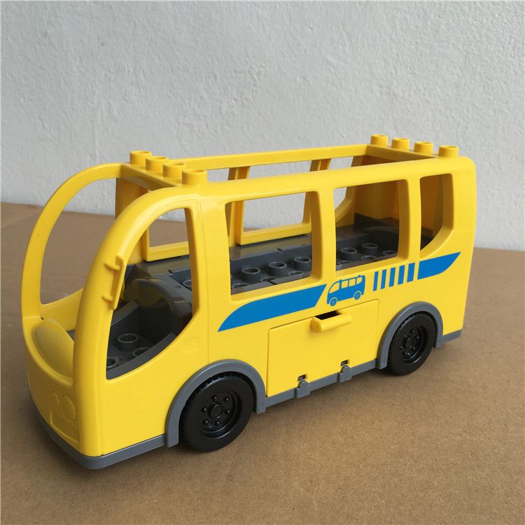 Hongyuan sheng Building Blocks Bus Vehicle Blue underbody — image 2