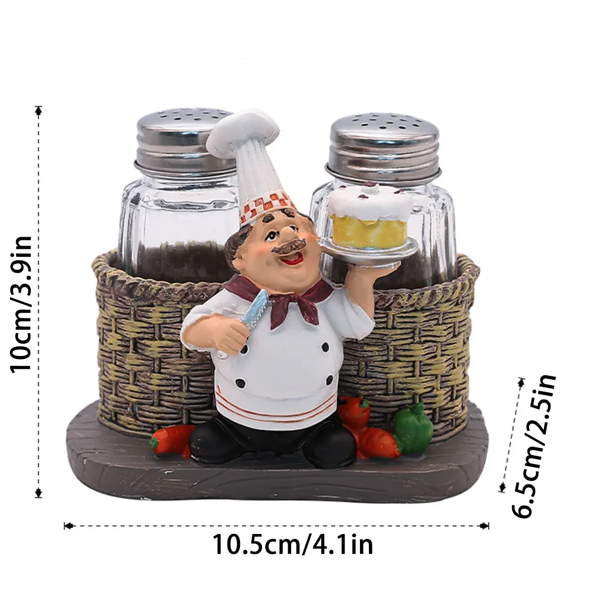 Chef Pepper Bottle Resin Handicraft Ornament Kitchen Decor Miniature Figurine โ image 3