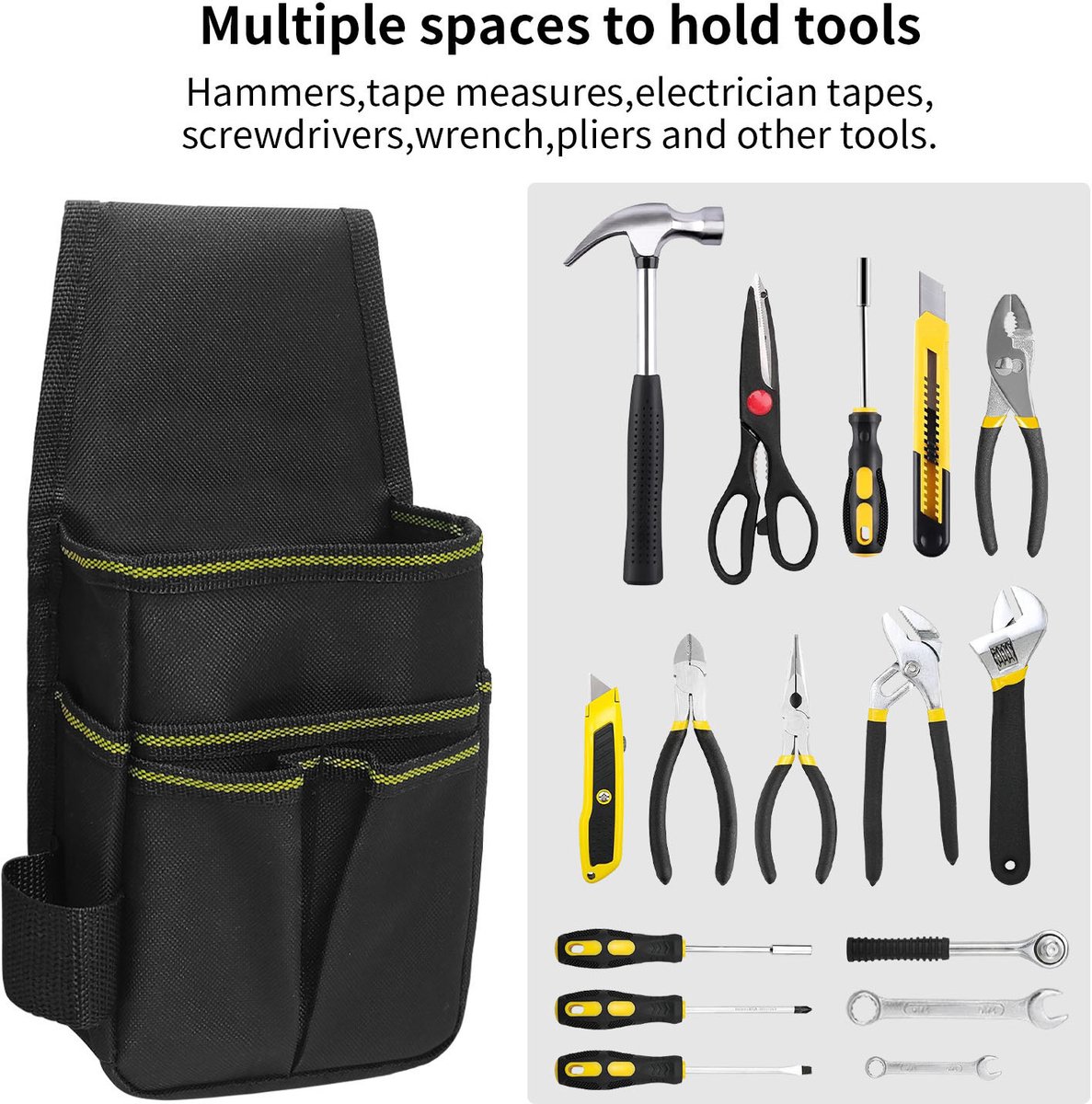Tool Bag - Hardware Storage Bag - Waist Bag - Small Oxford Canvas Tool Bag - with Adjustable Nylon Waist Strap, Carpenters, and Repai โ image 4