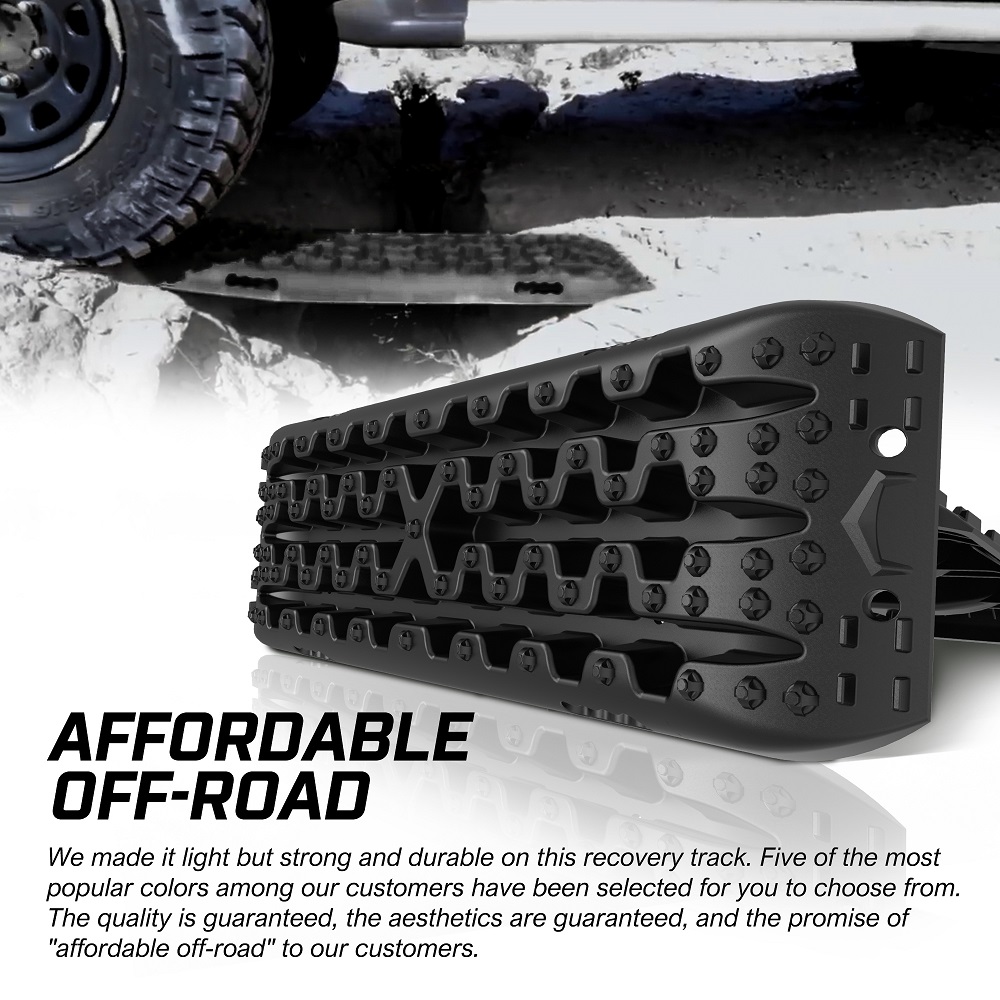 X-BULL Recovery tracks / Sand tracks / Mud tracks / Off Road 4WD 4x4 Car 2 Pairs Gen 3.0 - Black โ image 4