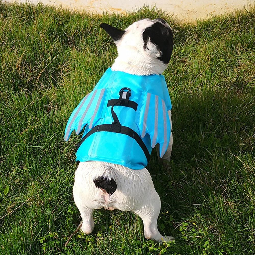 Dog Life Jacket Wings Pet Life Vest Adjustable Dog Flotation Swim Vest Blue - 2XL — image 4