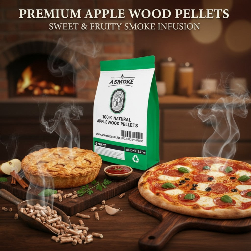 ASMOKE 100% Natural Apple Wood BBQ Smoker Pellets (2.27kg) - Premium Fruit Hardwood for Chicken & Pork — image 5