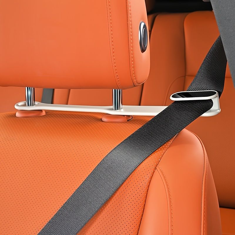 2Pcs Car Seat Belt Guide Buckle, Adjustable Fixed Seat Belt Clip, Comfort Driving Interior Accessory, White — image 5