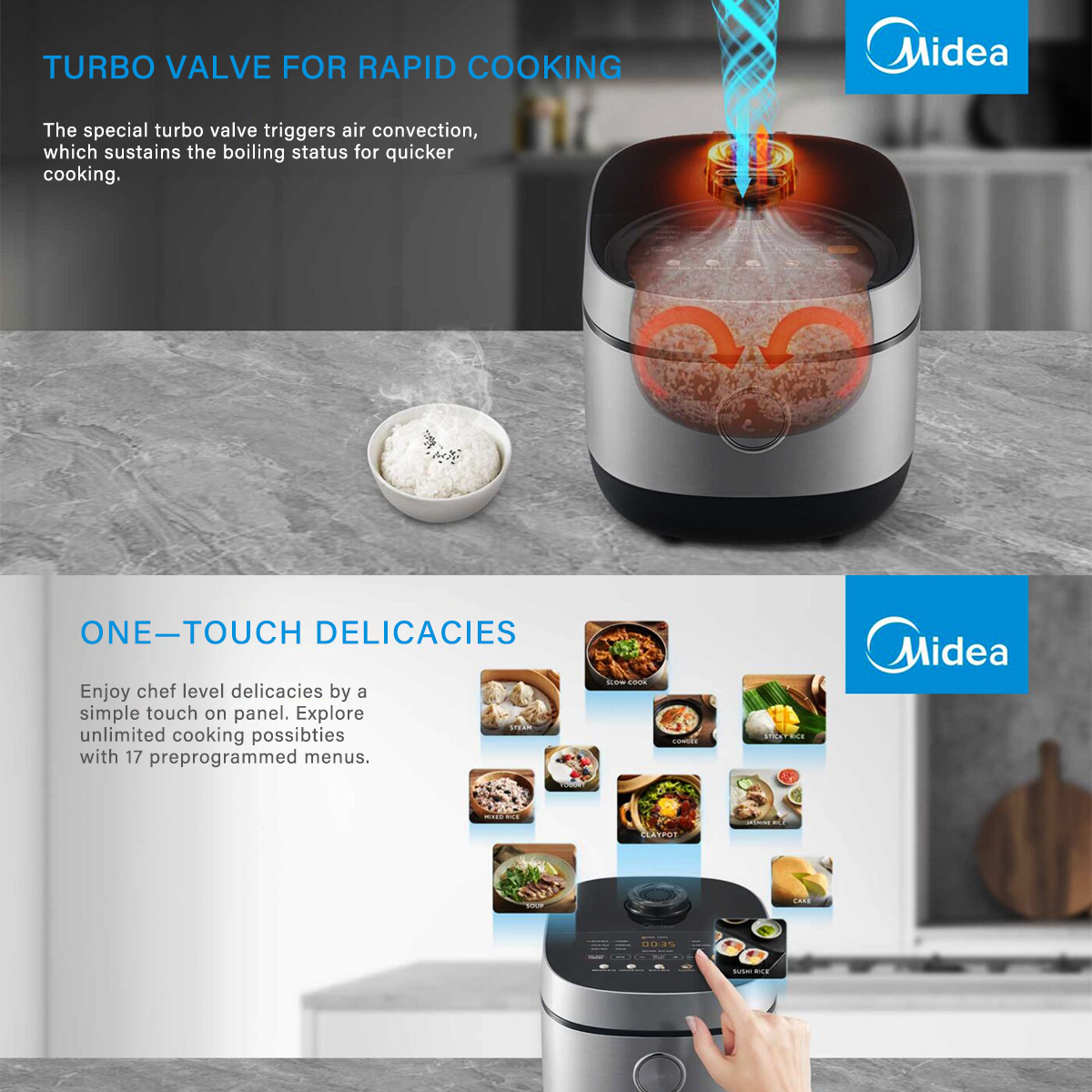 Midea 5L Rice Cooker Non-Stick Multi-functionality 24-Hour Auto Keep Warm — image 3