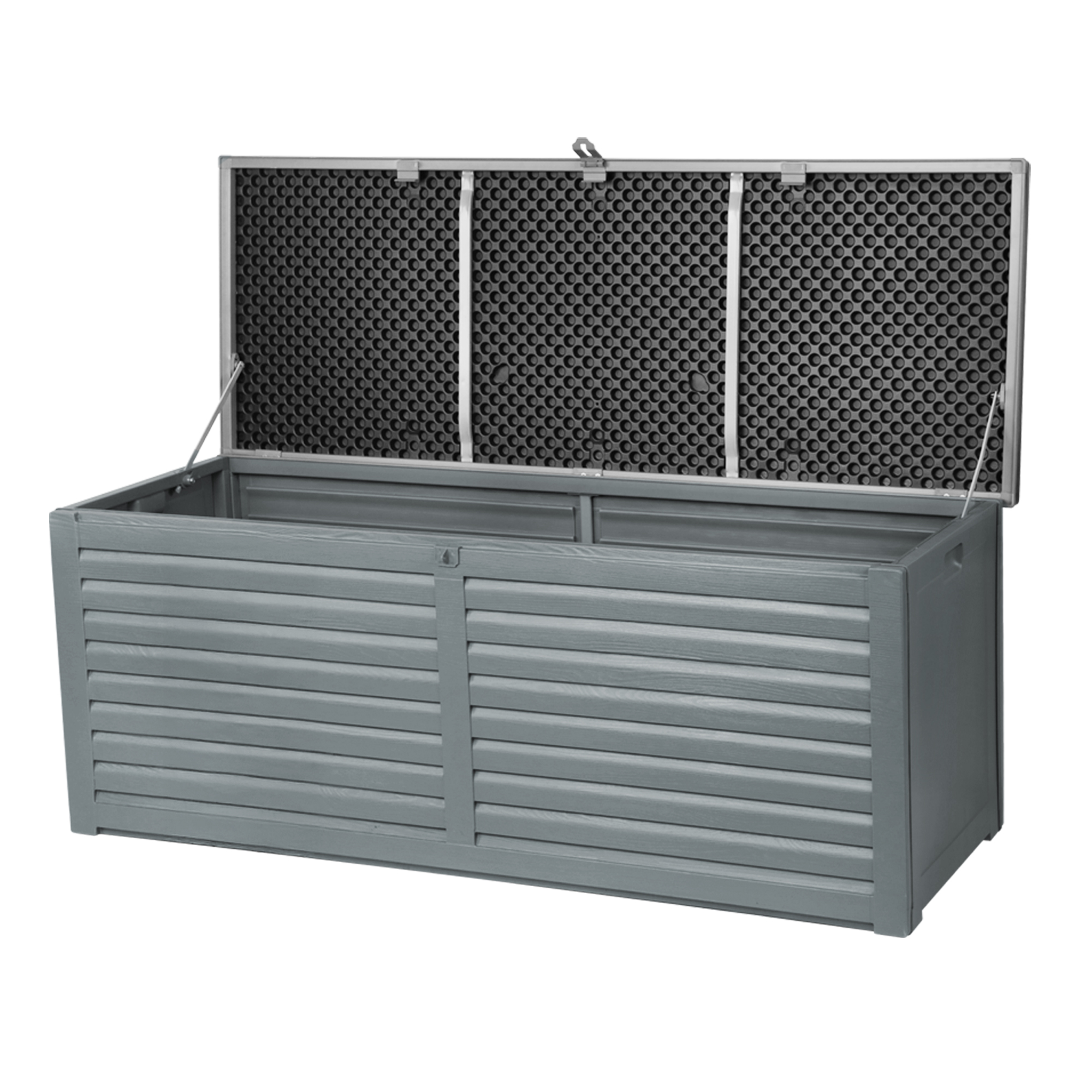 Gardeon Outdoor Storage Box 390L Container Lockable Garden Bench Tools Toy Shed Black โ image 2