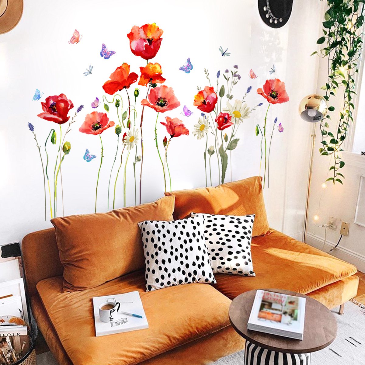 Wall sticker - flowers - Reusable / repositionable - Children's room - Boys - girls - Home decor - Colorful Wall Sticker - for living room baby rooms bedroom — image 3