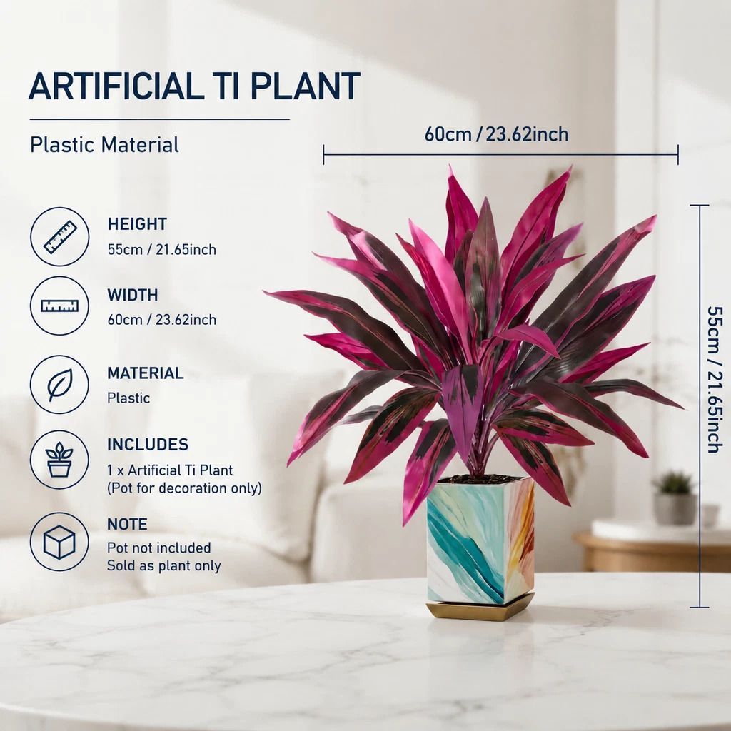 Purple Faux Brazil Wood Dracaena Fragrans House Plant 8 Pack — image 3