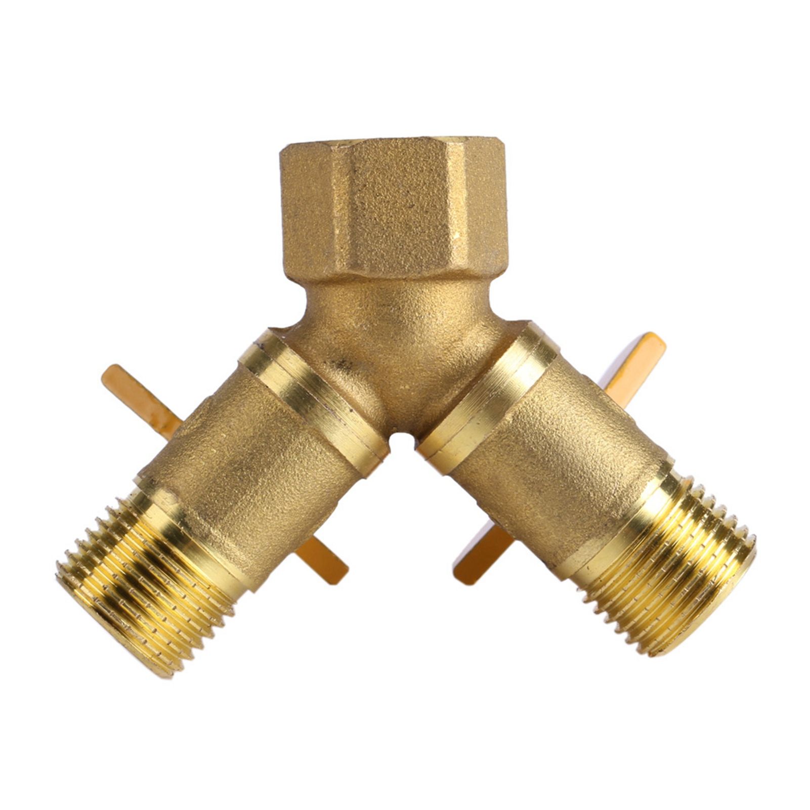 G1/2 Brass Garden Irrigation 2 Way Double Tap Hose Adapter Dual Faucet Connector β image 5