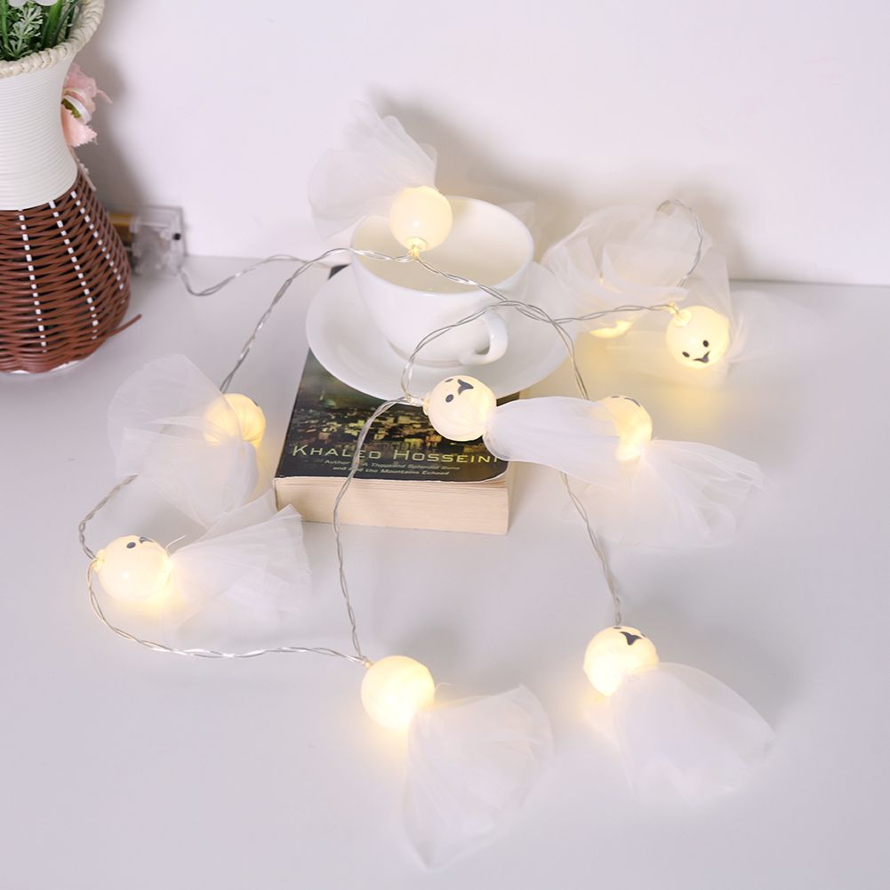 1.5M 10 LED Ghost Elf Grimace Fairy Lights String Halloween Party Props Decorations — image 3