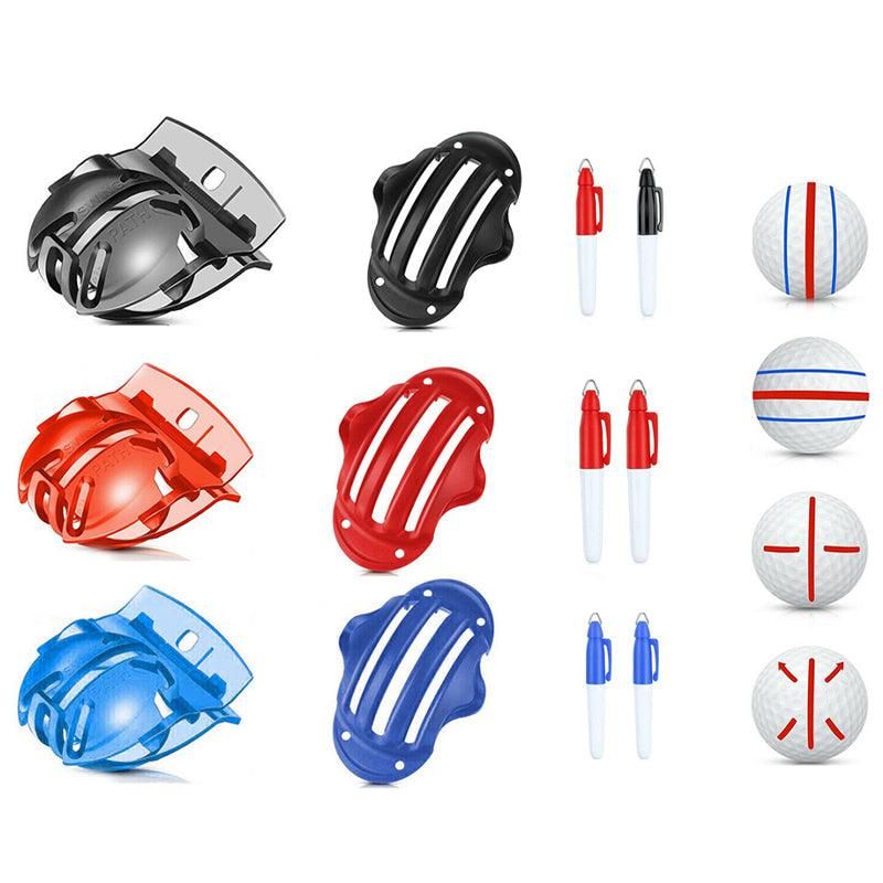 Sports Alignment Golf Ball Marker 3 Line Tool Drawing Liner Set Stencil Au Stock - Red — image 3