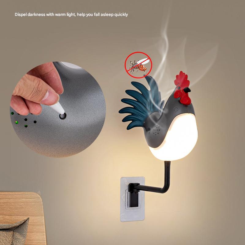 Yellow USB Rechargeable Rooster Wall Lamp with Sound, Aromatherapy, and Decorative Design - Creative Nightlight for Bedroom and Corridor — image 5