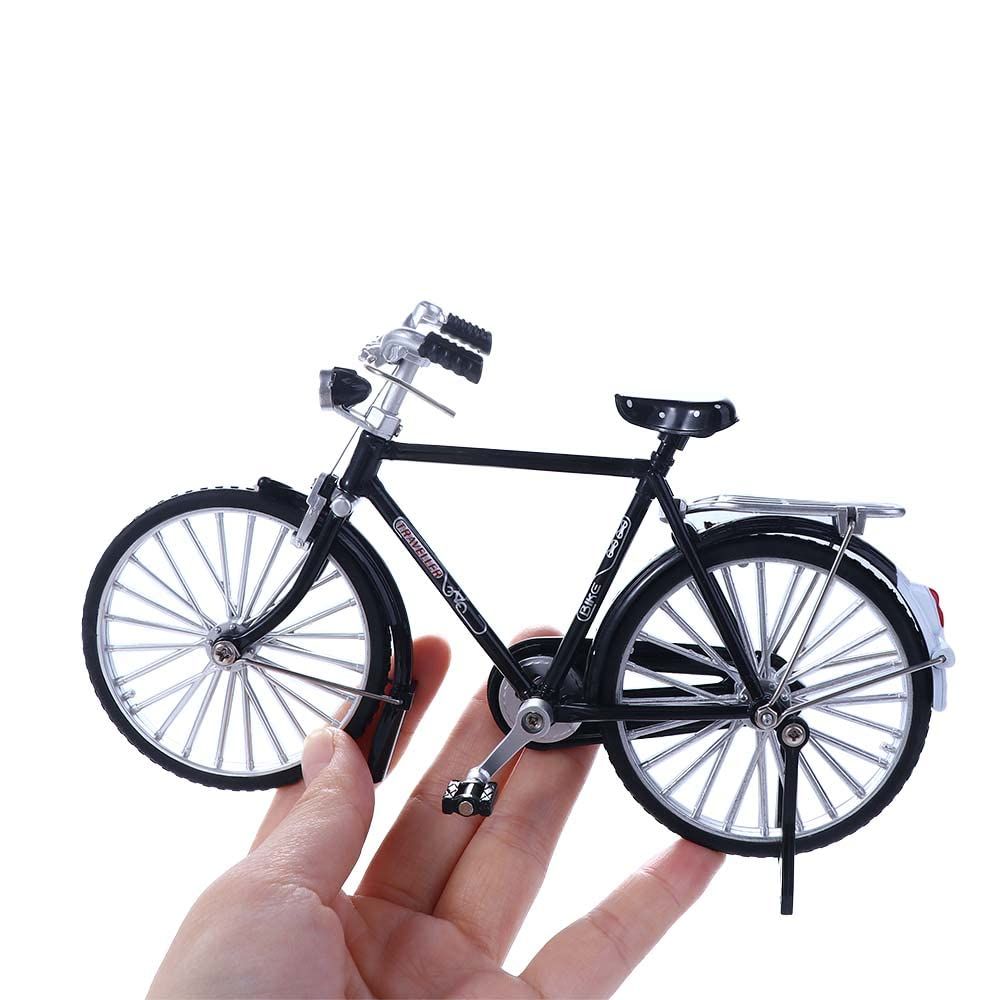Mini Bike Model, Scale Retro Bicycle Model Ornament Mini Bike Decoration Retro Bicycle Model Collections Vintage Bike (Black) โ image 3