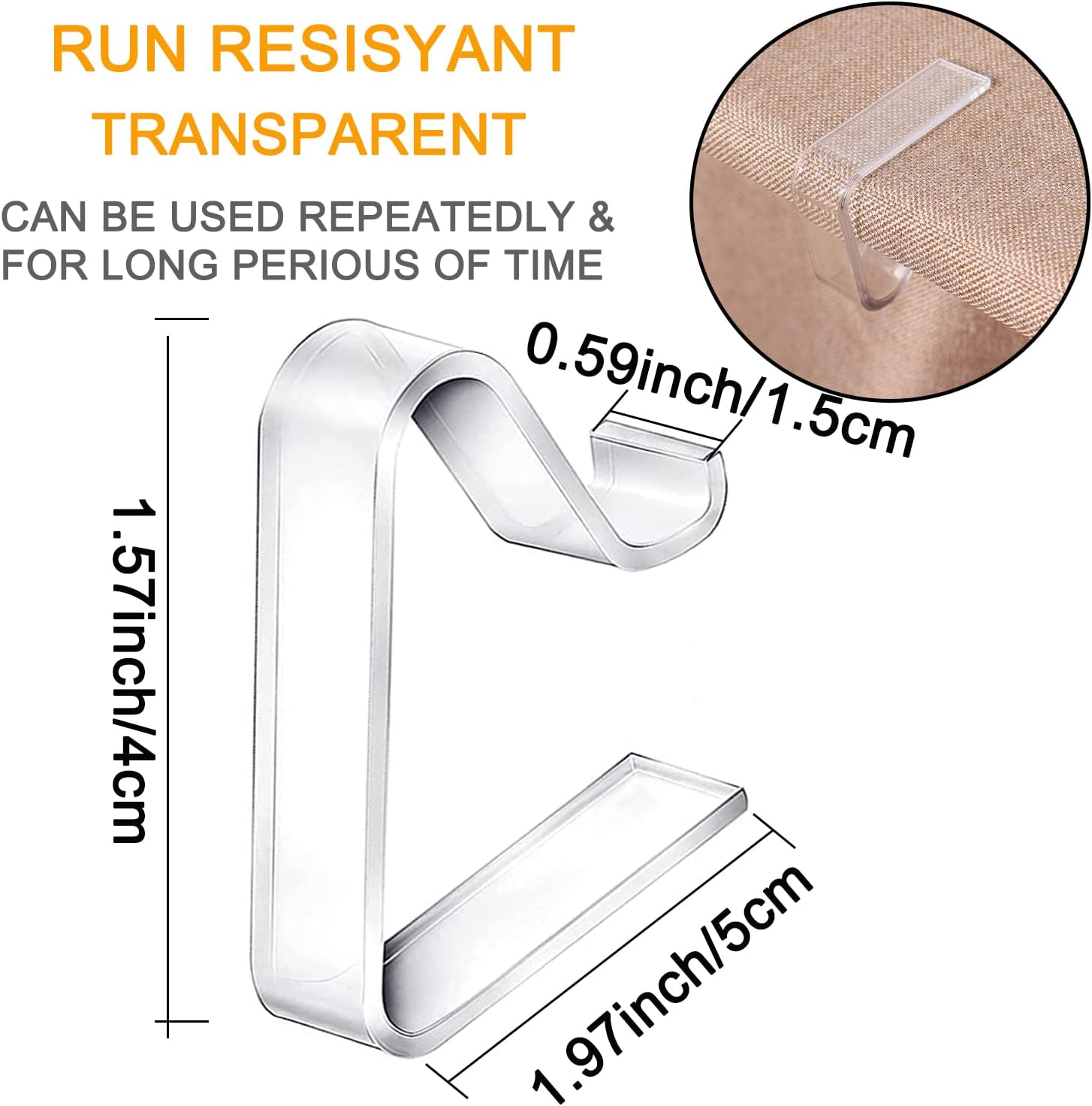 24 Pieces Transparent Tablecloth Clips — image 2