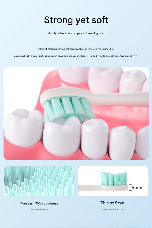 Advanced Sonic Electric Toothbrush - 8 Modes, Long Battery Life (300 Days Standby), Gentle & Effective Cleaning(Milk tea white) — image 4