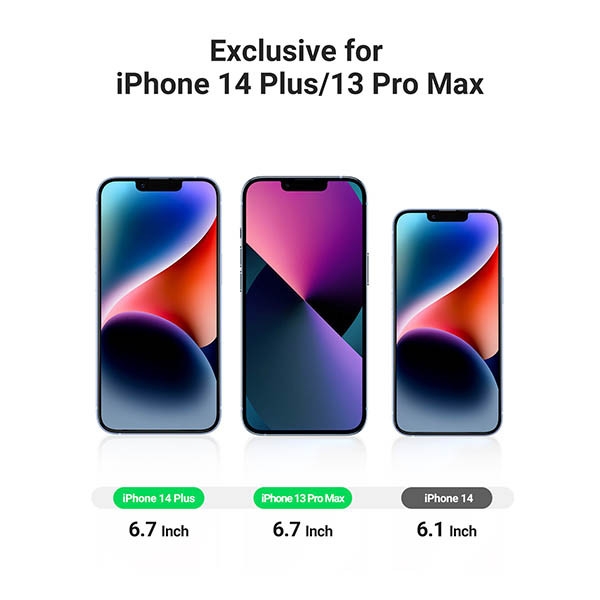 UGREEN 80992 Full Coverage Privacy Tempered Glass Screen Protector with Precise-Align Applicator for iPhone 13 Pro Max / 14 Plus (1-Pack) — image 3