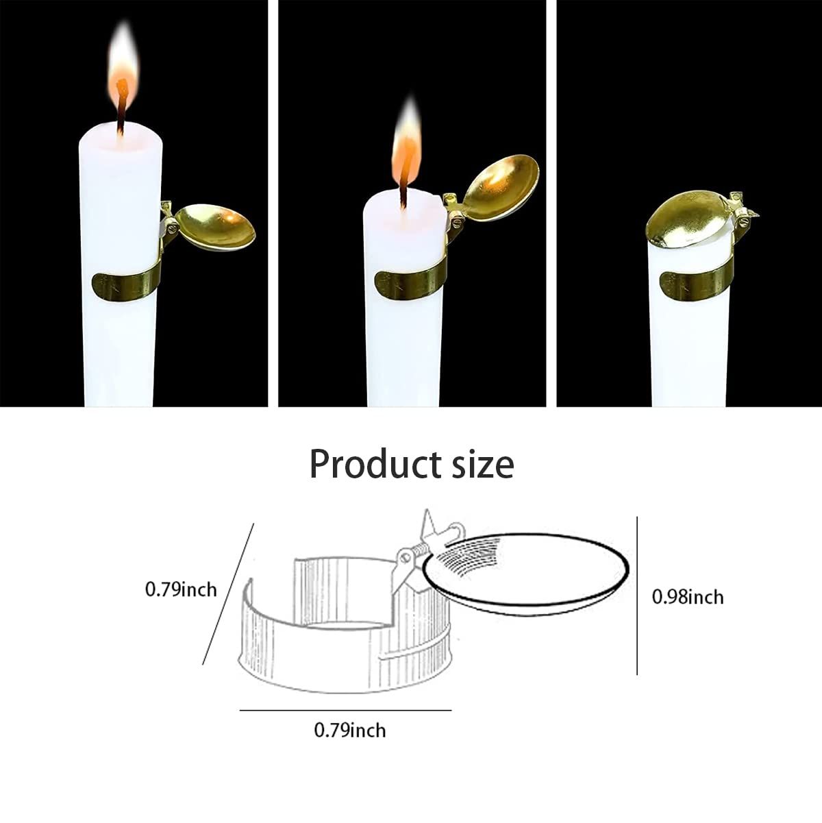 2 pcs Automatic Fire Extinguishing Candle Snuffer Extinguisher Clip On, Candle Safety Guard, Wick Flame Snuffer โ image 5