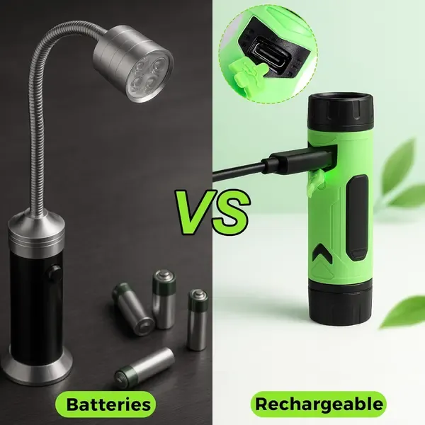 Magnetic LED BBQ Grill Light with Hands-Free Neck Mounted Spotlights for Smoking, Outdoor Cooking and Night Grilling, Black and Green — image 5