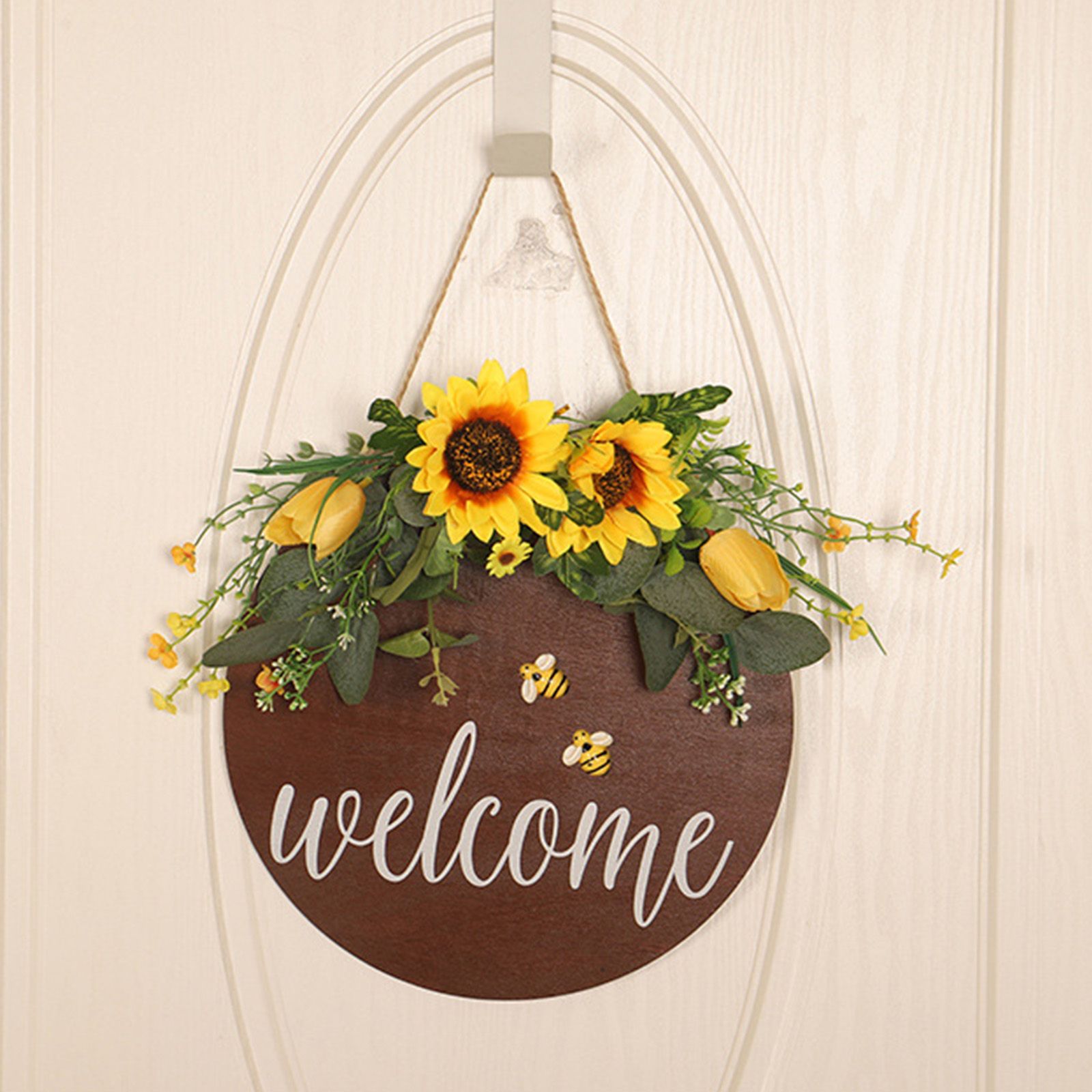 Welcome Sign Multifunctional Delicate Stylish Handcrafted Welcome Wreath Decoration for Front Door โ image 6
