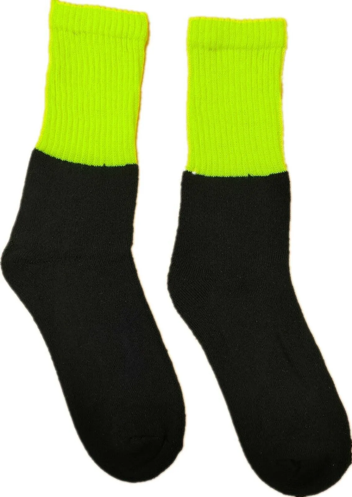 12x Pairs HI VIS SOCKS Workwear Work Safety Tradie High Visibility Fluro - Assorted Colours — image 5