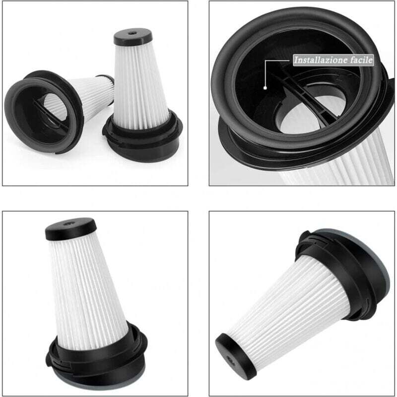 4-pack replacement filters for Rowenta X-pert 3.60 X-Pert 160 RH72xxx RH6921WO RH6933WO RH6971WO RH6974WO cordless vacuum cleaner ZR005202, DEBUNS — image 2