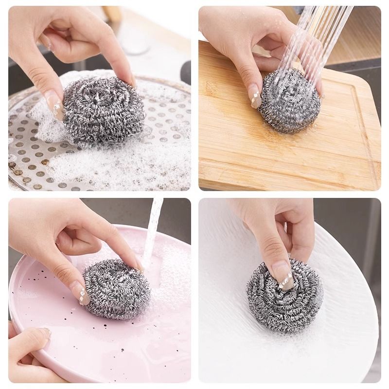 3 Pack Stainless Steel Wool Scrubber, Scrubbing Scouring Pad, Steel Wool Scrubber for Kitchens, Bathroom and More โ image 2