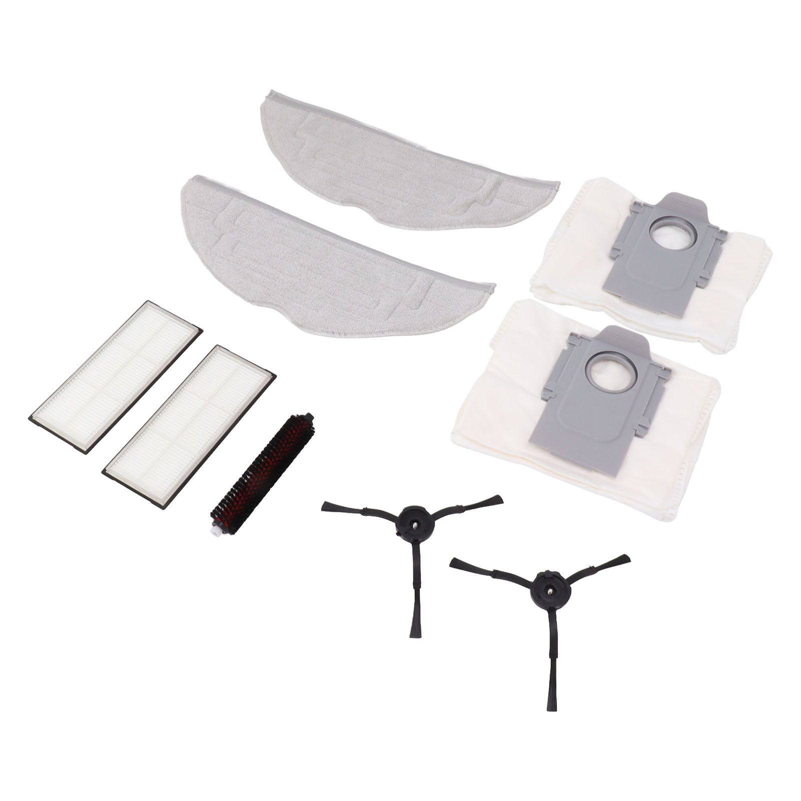 Vacuum Cleaner Accessories Kits for Roborock G20 Include 1 Mop Self Cleaning Brush 2 Mop 2 Dust Bag 2 Filter 2 Black Side Brush — image 3