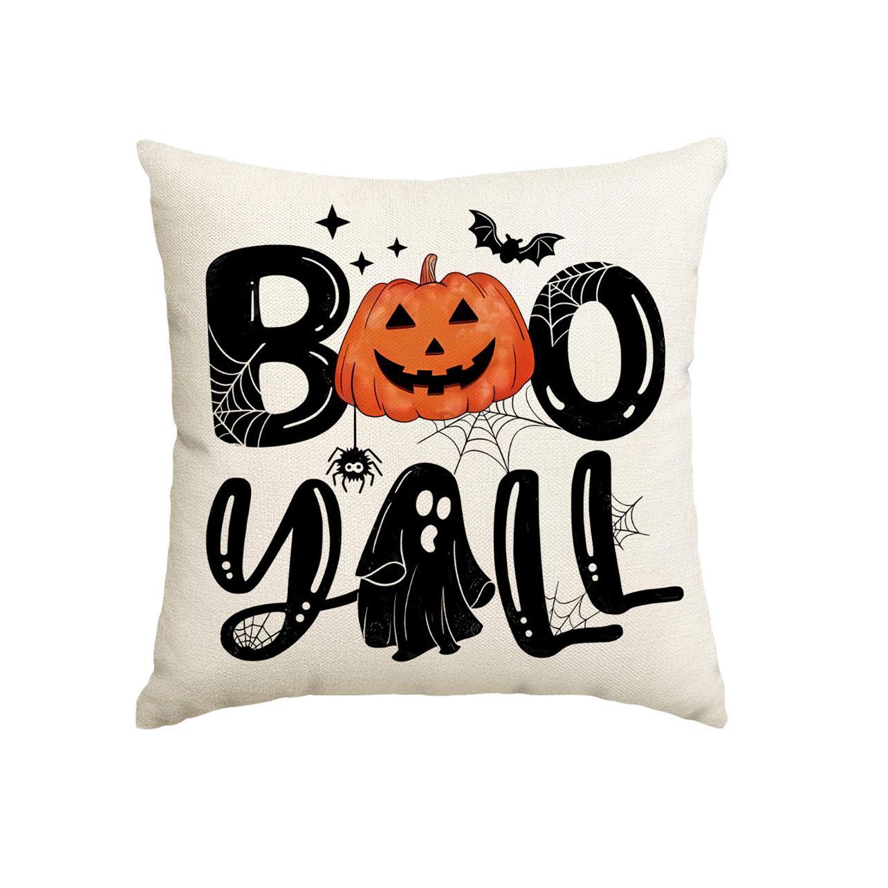 1PC Holiday Decorative Pillow Cover For Halloween & Christmas, Halloween‑1, Suitable For Sofa, Living Room, Bedroom, 45 × 45cm, Pillow Insert Not Included
