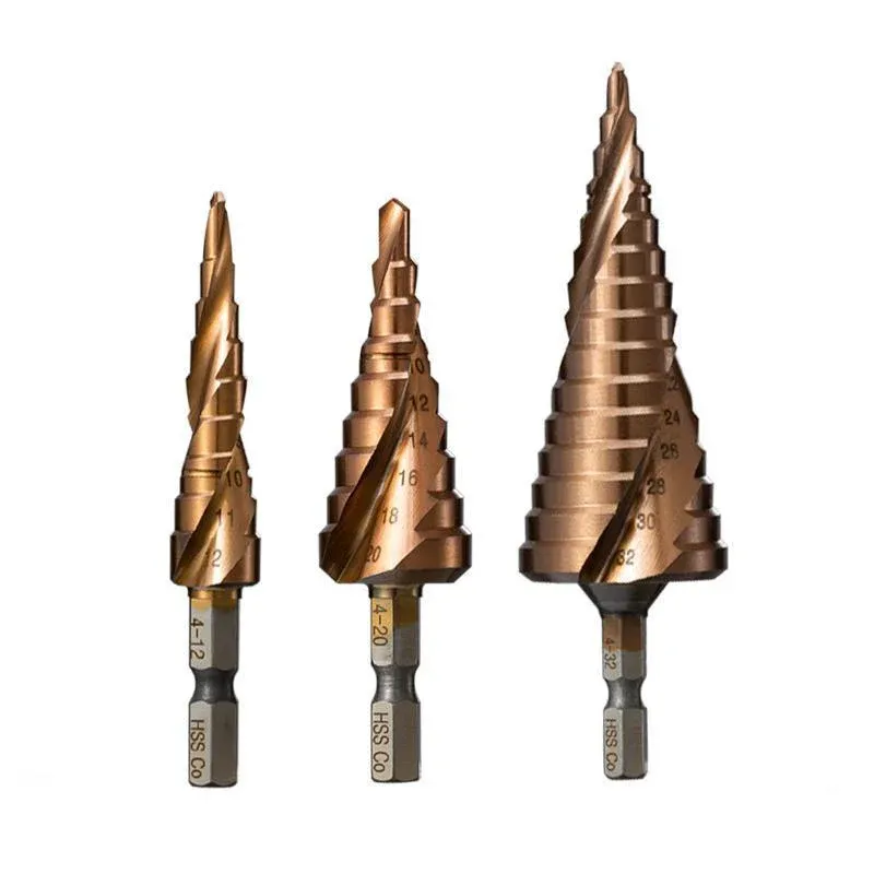 Hss M35 Cobalt Steel Step Cone Drill Bit Hole Saw Cutter 4-12/20/32Mm 5-21/27Mm - M35 Co 4-12mm — image 6