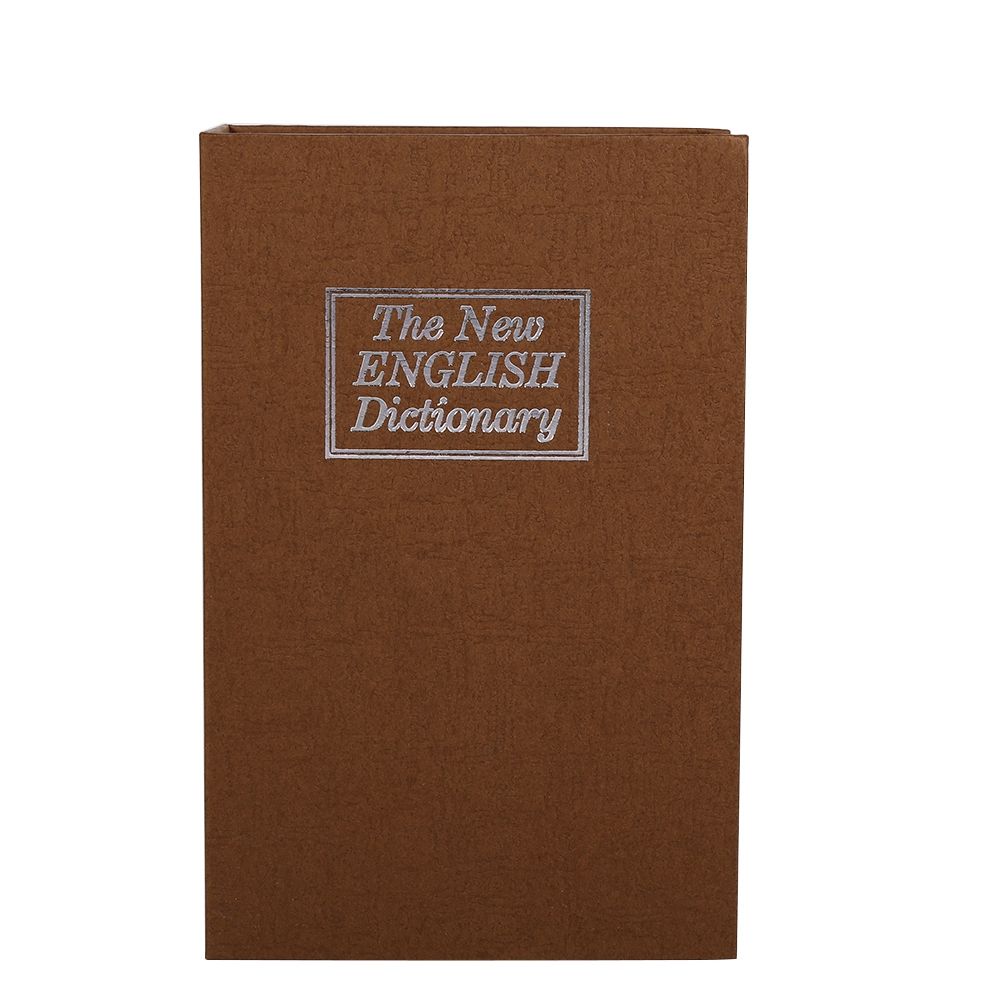 1Pc Security Lock Dictionary Safe Secret Book Cash Money Jewellery Hidden Locker Box (Coffee)