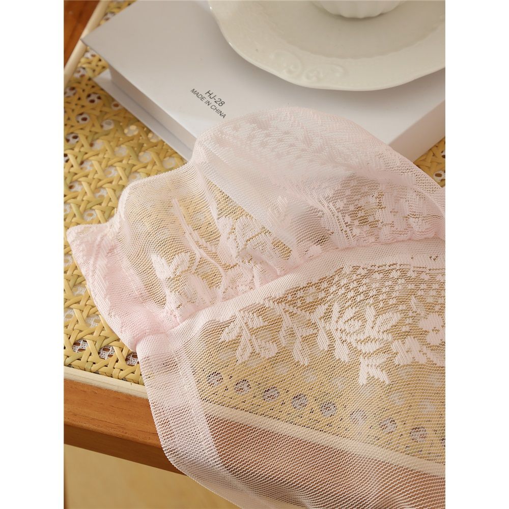 Light Pink Lace Curtains 78 Inches Long 2 Panels Romantic Flower Sheer Curtains for Living Room Bedroom Cute Decor Rod Pocket Light Filtering Lace Window — image 5