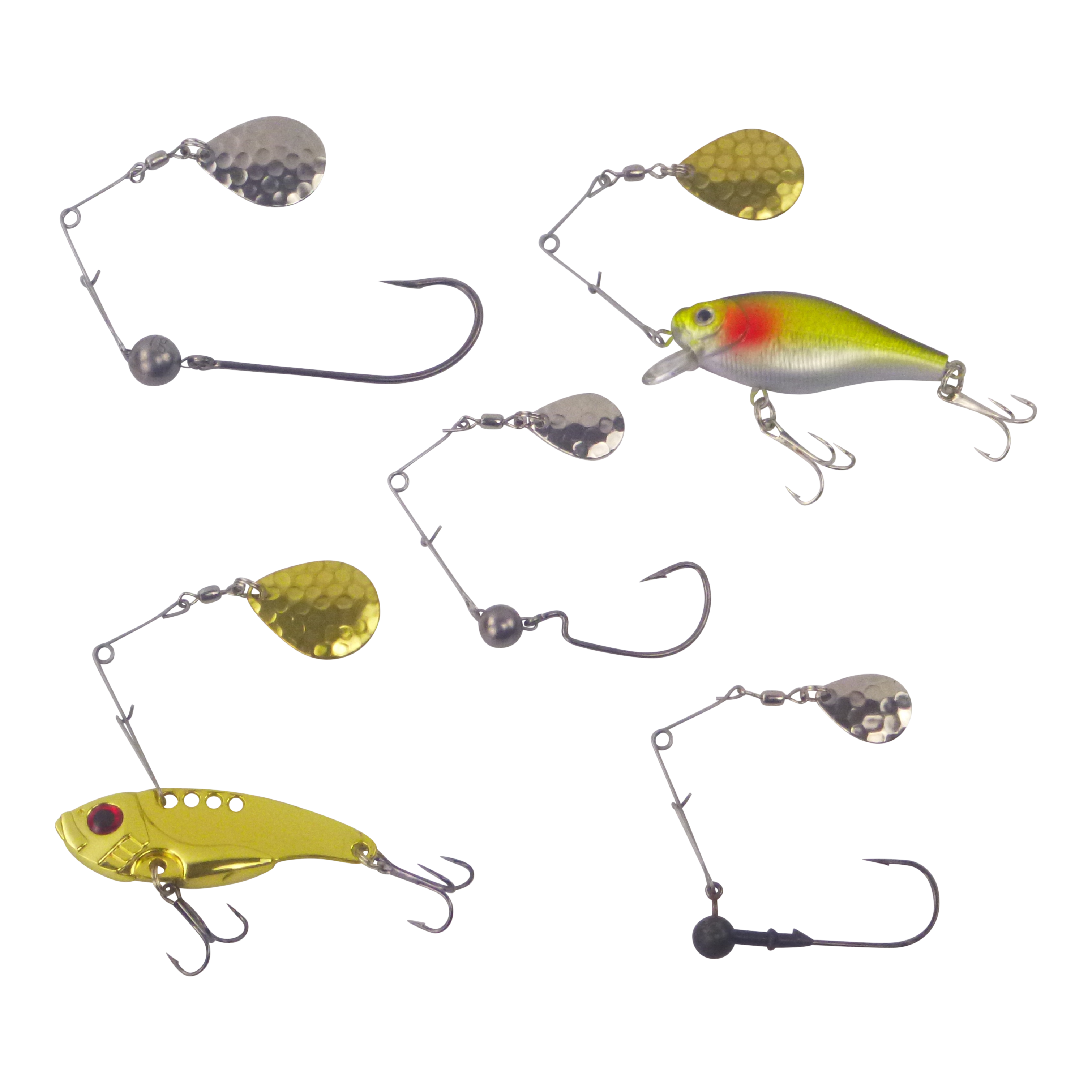 Swimerz Jig Spinner, Large, Hammered Brass, 5 Pack — image 3