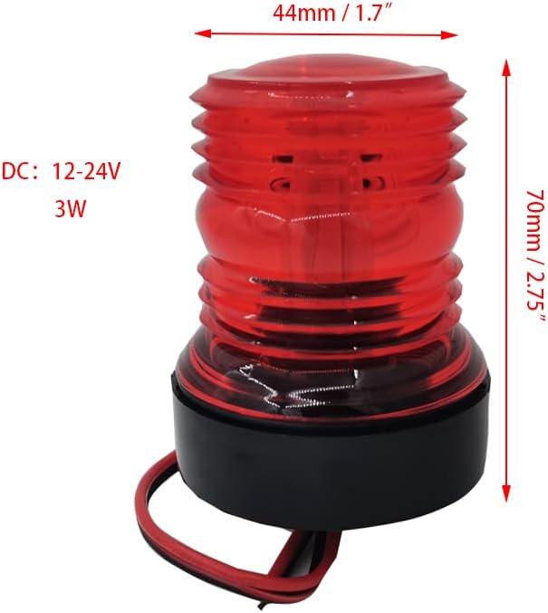 Boat Yacht Navigation Anchor Lights All Round 360° Red 12V LED Daylight Waterproof Signal — image 3
