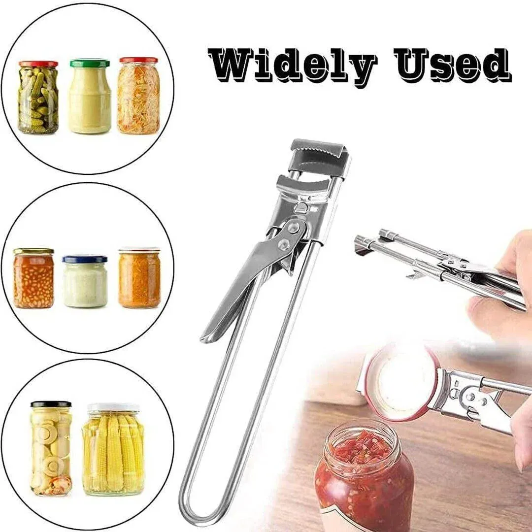 Bottle Opener Multifunctional Beer Adjustable Stainless Steel Jar Lid Gripper Au โ image 5