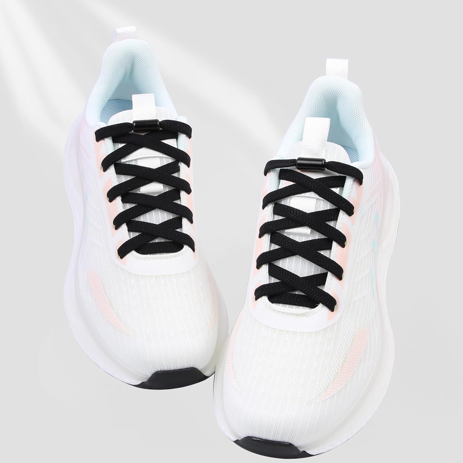 2 Pairs Elastic No Tie Shoe Laces for Adults and Kids Shoes, Tieless Flat Shoelaces for Sneakers โ image 2