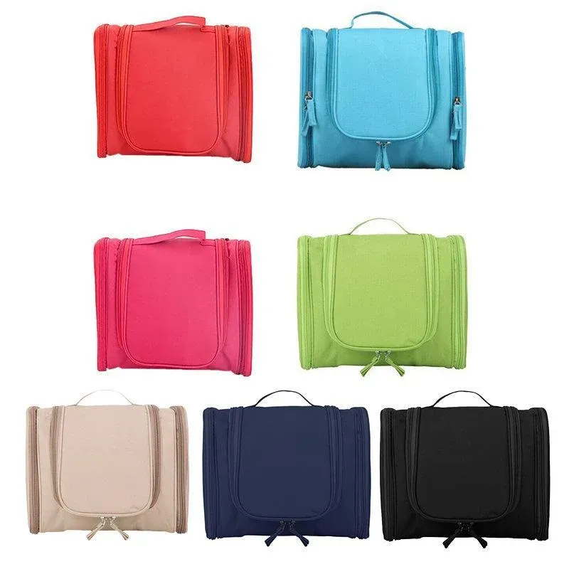 Makeup Bag Hanging Travel Toiletry Cosmetic Organizer Wash Bag Waterproof - Red — image 3