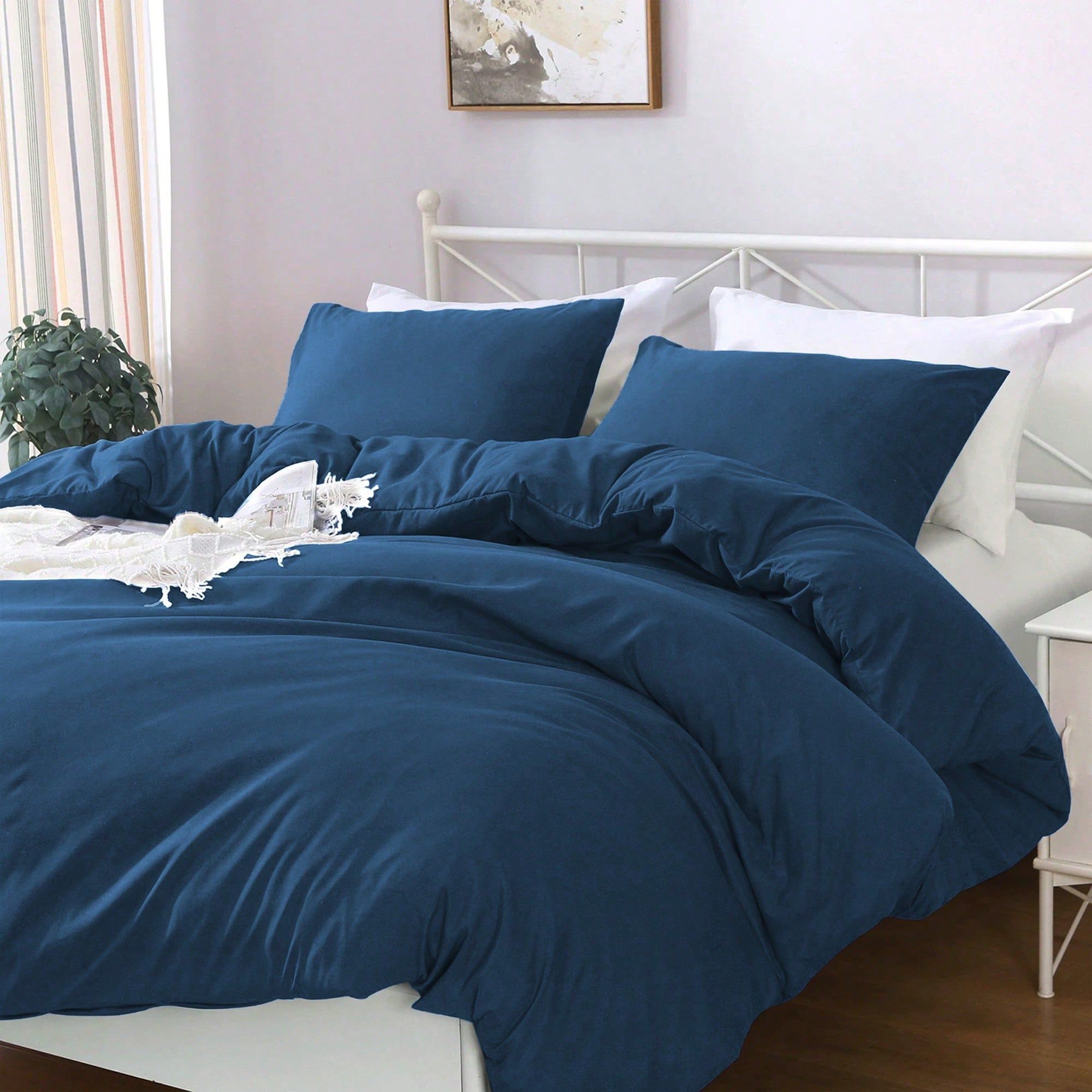 Hotel Soft Microfiber Duvet Cover Set-2000TC Quilt Cover Set & Pillowcases -1 Donna Cover Zipper Closure & 1 x Pillowcases-Breathable Bedding - Wrinkle, Fade — image 2