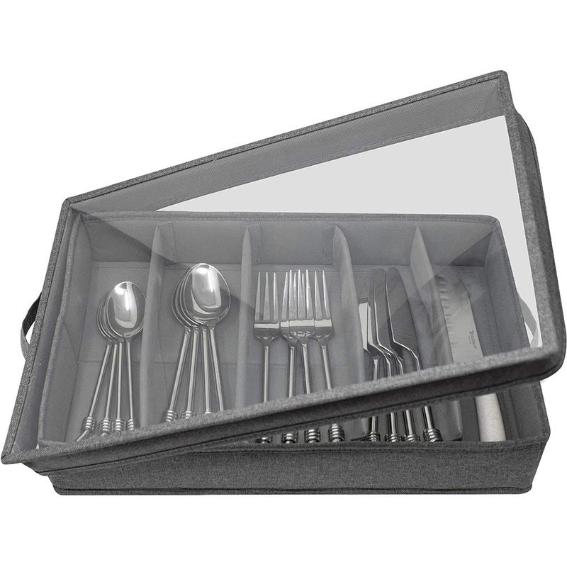 Organizer Chest,Silverware Storage Box,Stackable Flatware Storage Case,Spoon Organizer,Tableware Storage Box With โ image 2