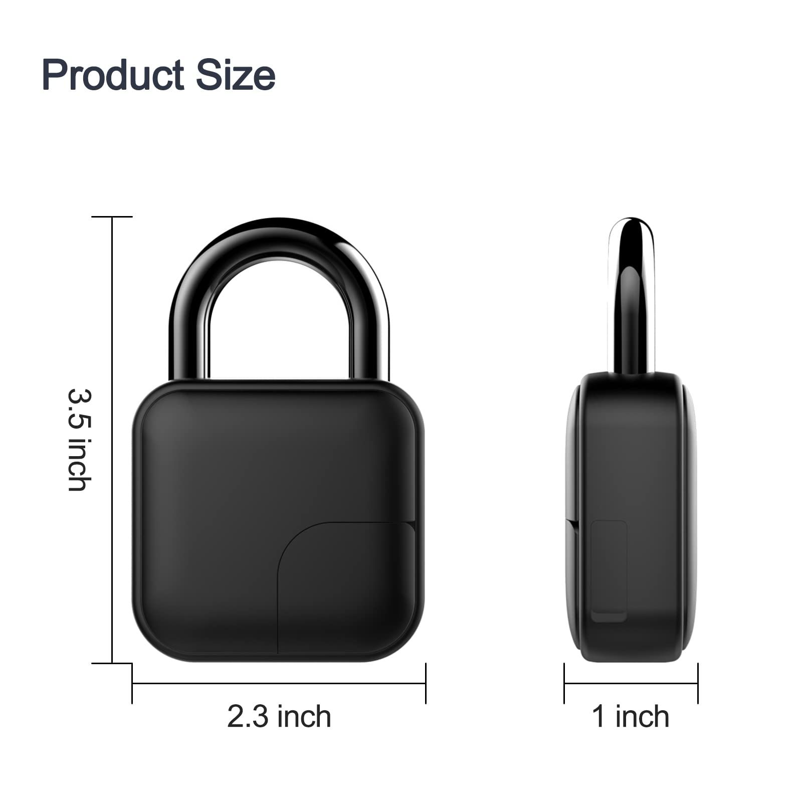 New Fingerprint Padlock, Bluetooth Lock, with Phone App Unlock, Suitable for Outdoor, School, Lockers, Fence Door, Gate, Cabinets โ image 5