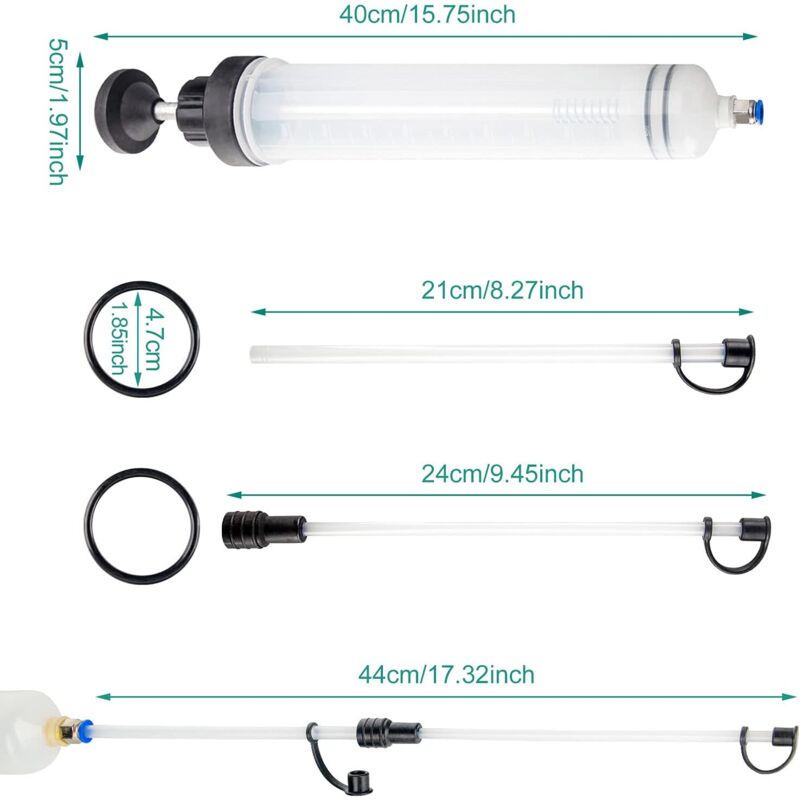 Oil Syringe 500Ml Oil Suction Syringe-Transfer Pump,Brake Fluid Syringe With Extension Tube-Drain Syringe Hand Pump — image 2