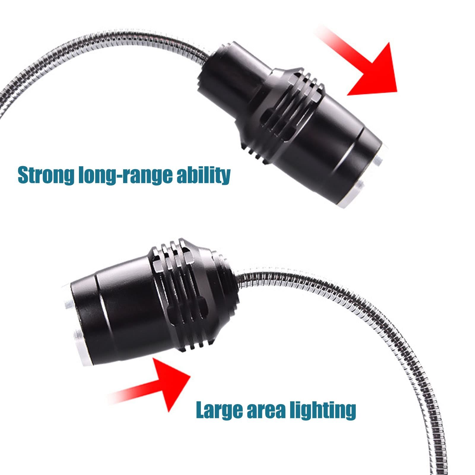 Rechargeable Heat Resistant Wide Lighting Aluminum Alloy Flexible Gooseneck Barbecue Lights with Side Lamp for Camping โ image 4