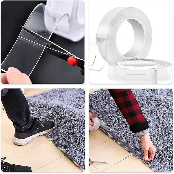 Clear Double-Sided Nano Tape, Washable Reusable Strong Adhesive Mounting Tape for Home, Office, Wall Decor and Craft Projects โ image 5