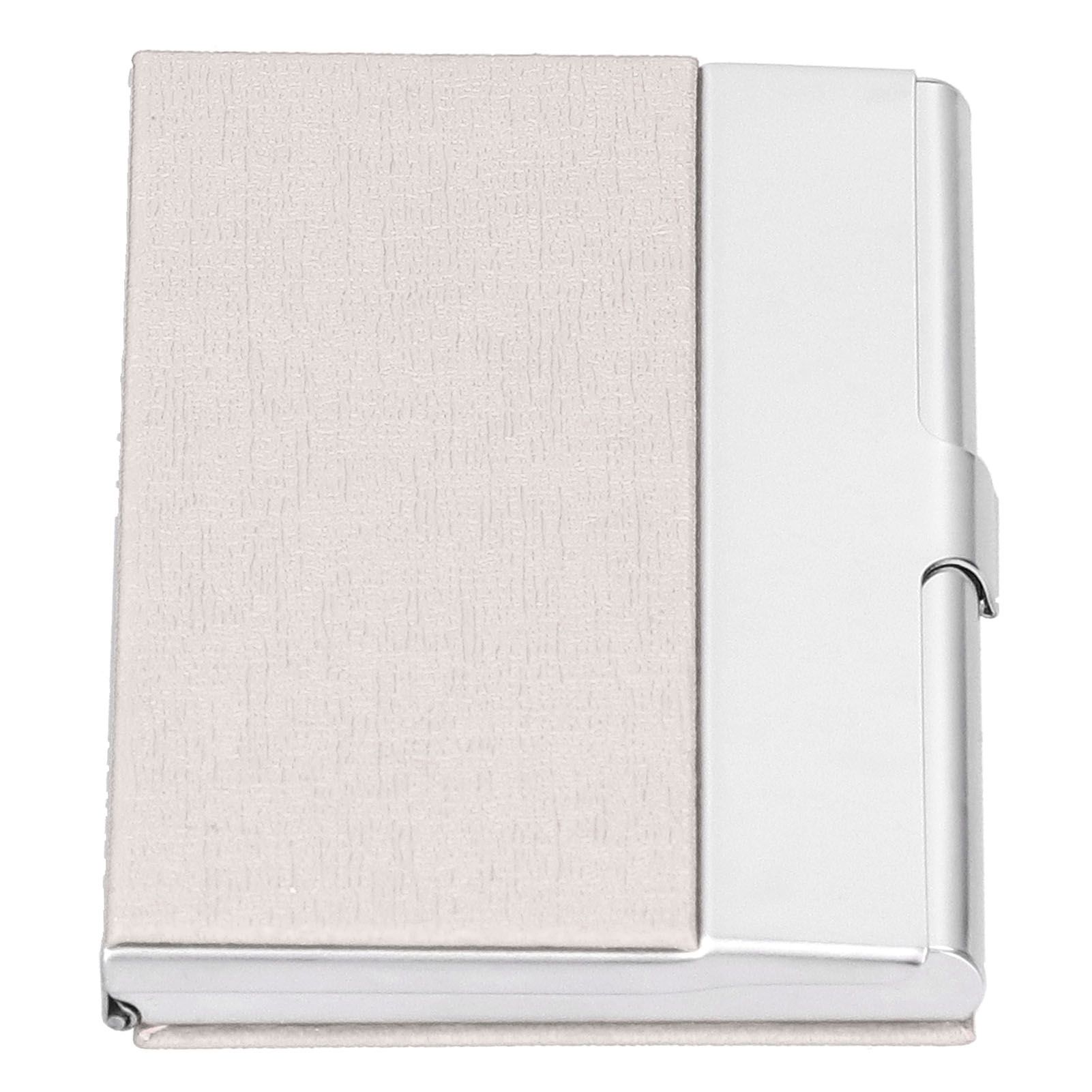 Business Card Holder Stainless Steel Name Card Case for Traveling and Business SuppliesWhite 701# — image 5