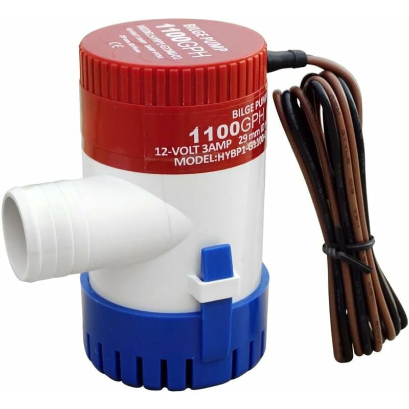 Marine Electric Bilge Pump 1100Gph 12V For Boat Caravan Rv Submersible Non-Automatic — image 2