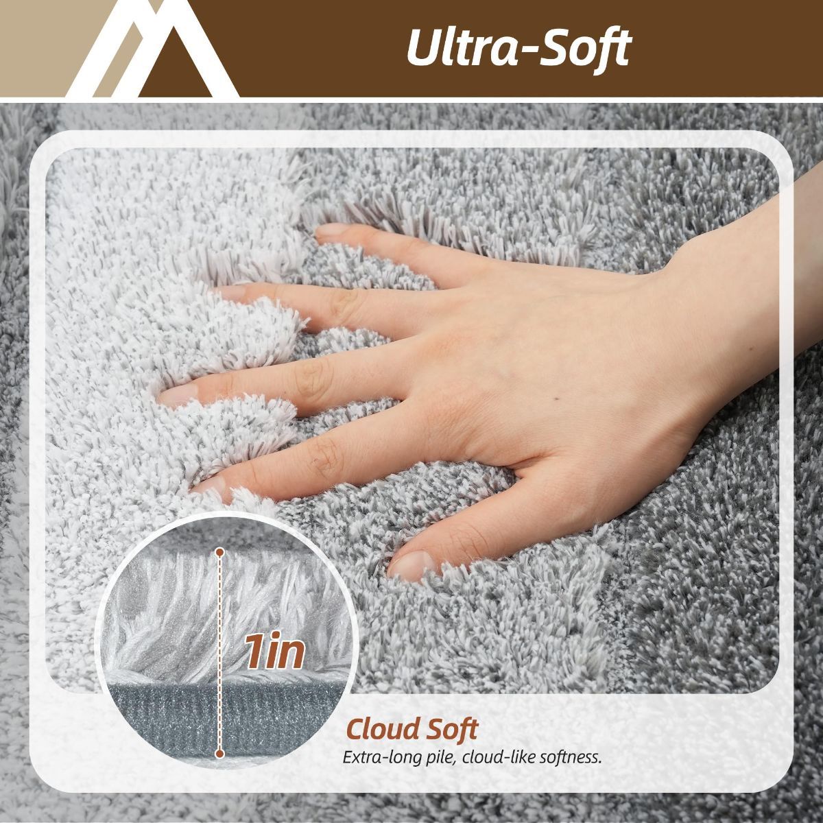 Bathroom Rugs, Ultra Soft Absorbent Bath Mat, Beige | Non-Slip TPR Backing Stays in Place, Machine Washable Bath Rugs Shaggy Rug for Bathroom Floor — image 4