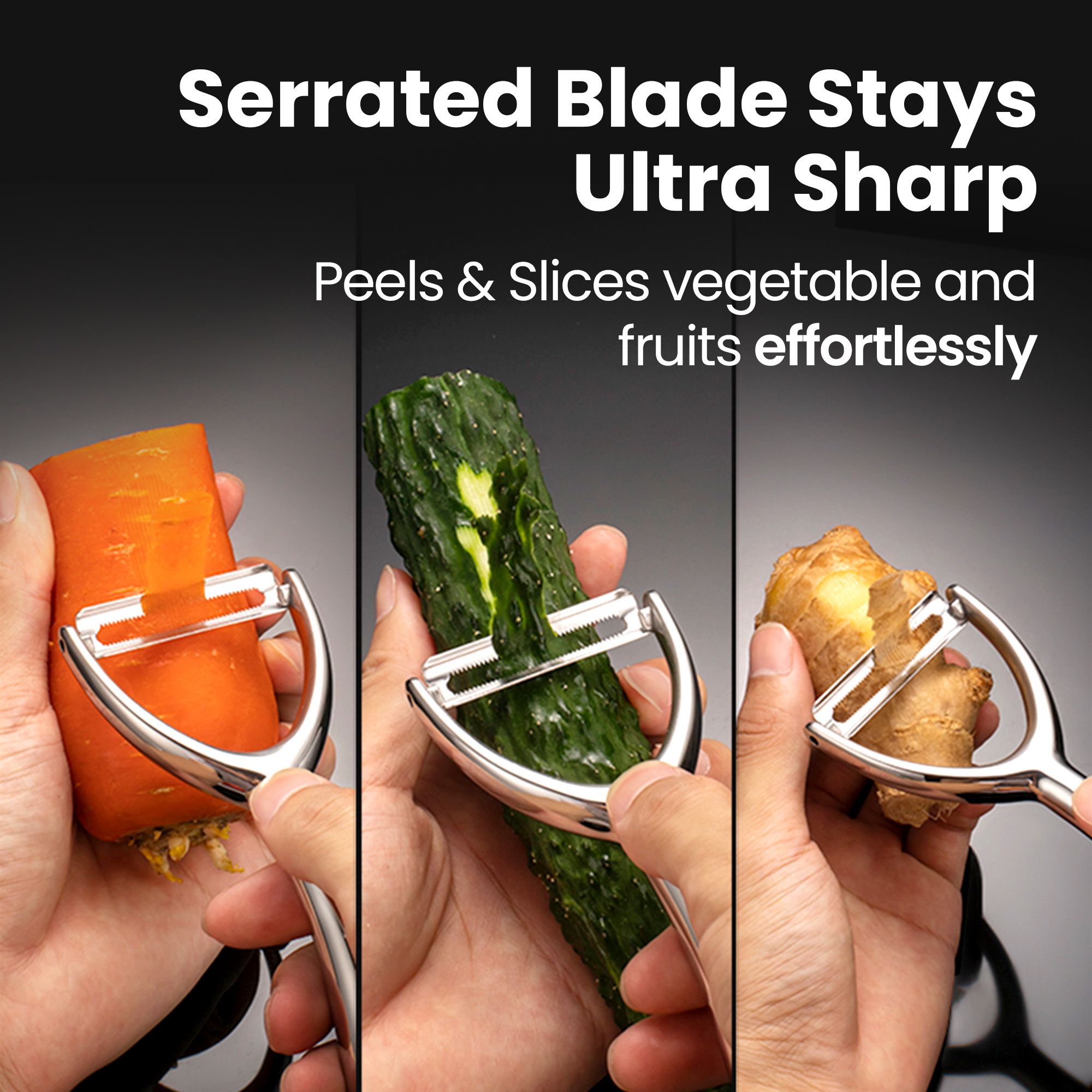 Gourmet Easy Vegetable Peeler, Apple Peeler, Stainless Steel Y Peeler for Fruits — image 2