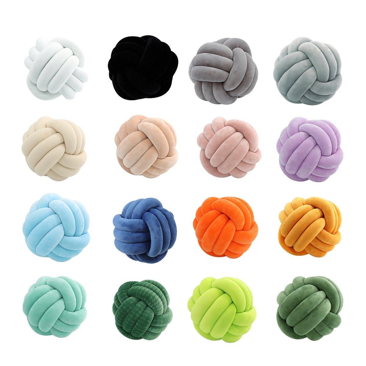 Three-Strand Braided Round Pillow Sofa Cushion Decorative Pillow for Living Room - Black — image 2